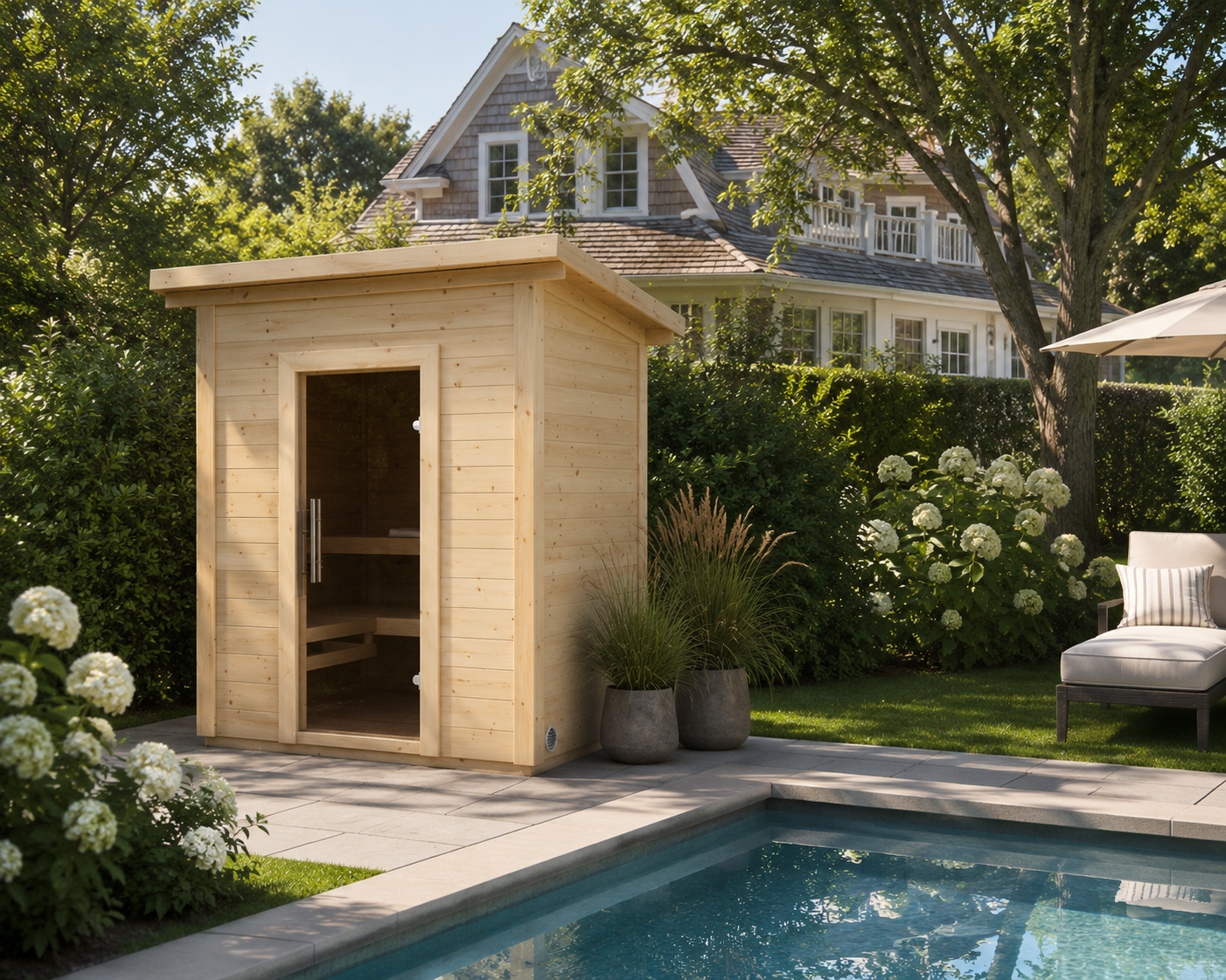 SaunaLife Model G2: Garden Series Outdoor Home Sauna Kit, Up to 4 Persons