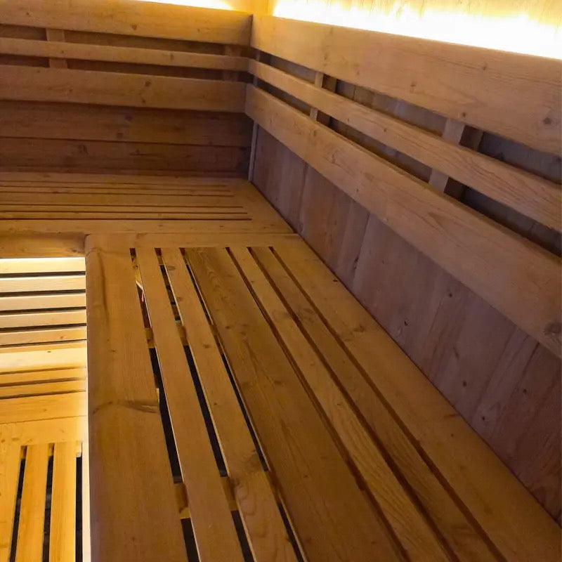 New 4-6 Person Black Square Premium Thermo Spruce Wood Outdoor Sauna
