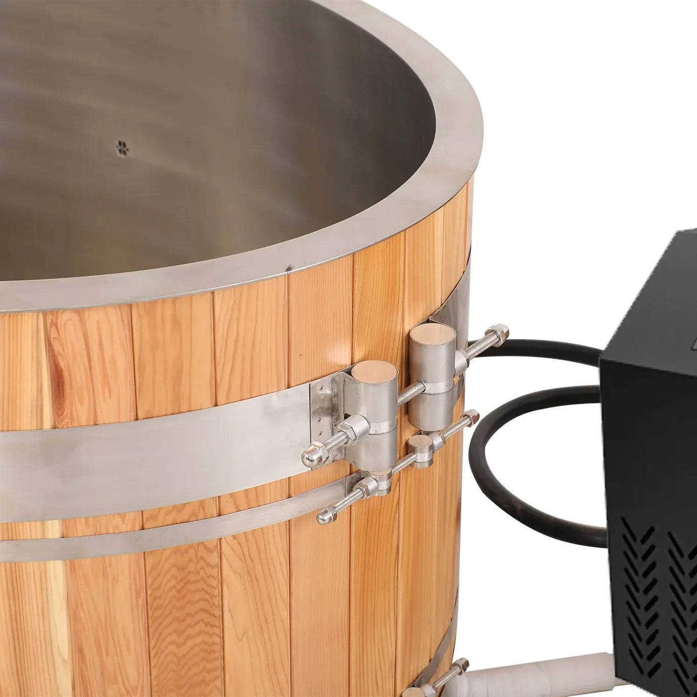 Premium Helius Red Cedar Oval Ice Bath Tub – Cold Plunge Spa Barrel