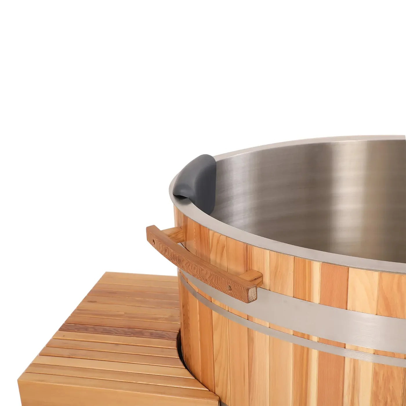 Premium Helius Red Cedar Oval Ice Bath Tub – Cold Plunge Spa Barrel