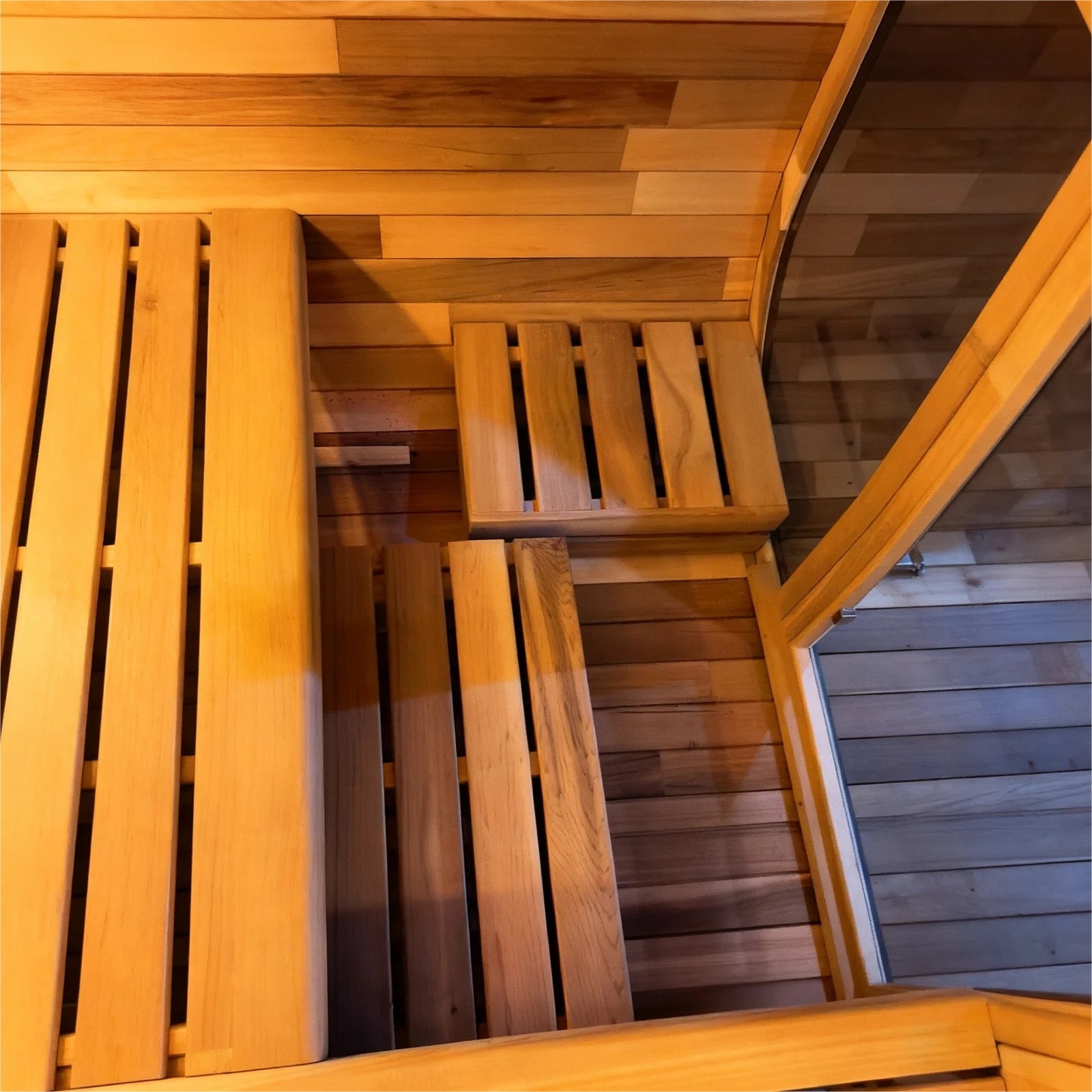 Black Square Premium Patchwork Red Cedar Outdoor Sauna 4-6 People