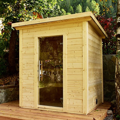 SaunaLife Model G2: Garden Series Outdoor Home Sauna Kit, Up to 4 Persons