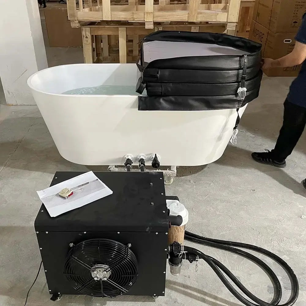 Cold Water Therapy One-Person Oval Shape Ice Bath Chiller Machine Cold Plunge Ice Bath