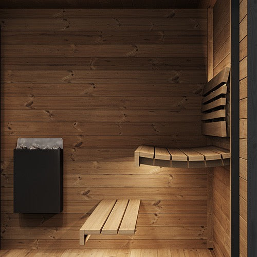 SaunaLife Model GL6; Luxury Series Outdoor Home Traditional Sauna, Up to 6 Persons