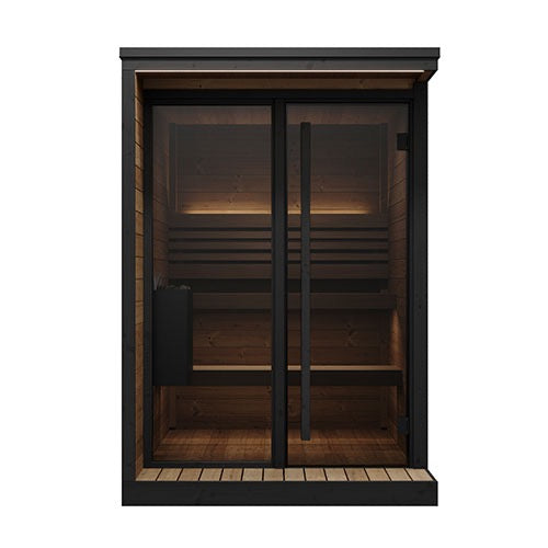 SaunaLife Model GL4; Luxury Series Outdoor Home Traditional Sauna, Up to 4 Persons