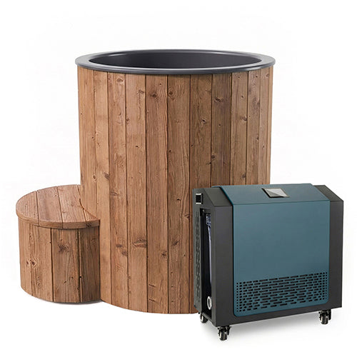 SaunaLife Single Person Immersion Tub with Water Chiller/Heater, Natural Color Model S1NC