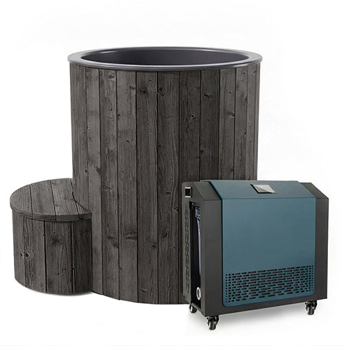 SaunaLife Single Person Immersion Tub with Water Chiller/Heater, Black Color Model S1BC&nbsp;