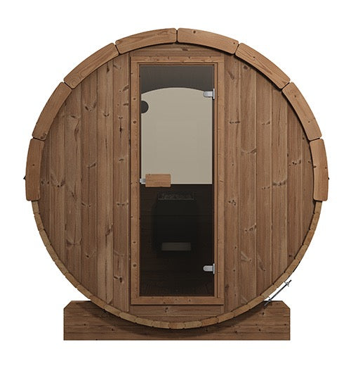SaunaLife Model E8W: Ergo Series Outdoor Sauna Barrel Kit, Rear Window, Up to 6 Persons