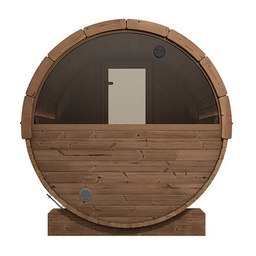 SaunaLife Model E8W: Ergo Series Outdoor Sauna Barrel Kit, Rear Window, Up to 6 Persons