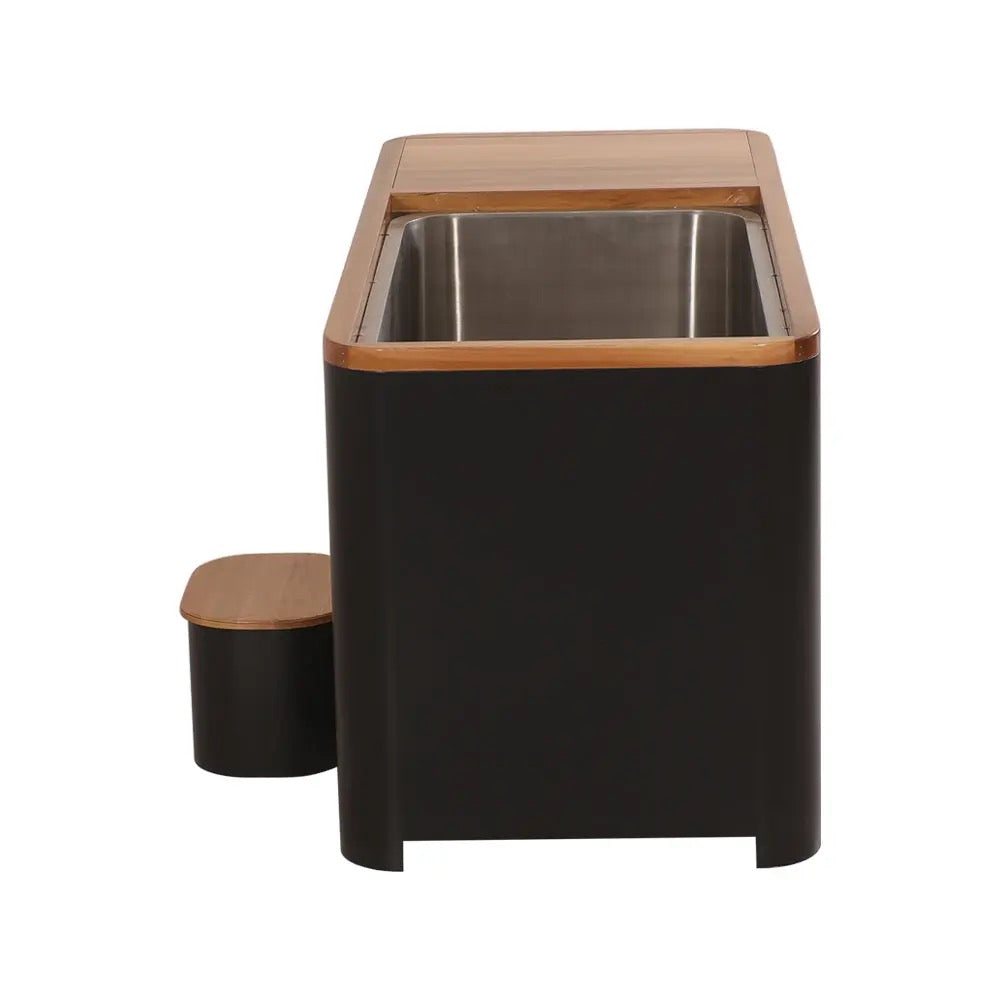 Black Modern Rectangular Cold Plunge