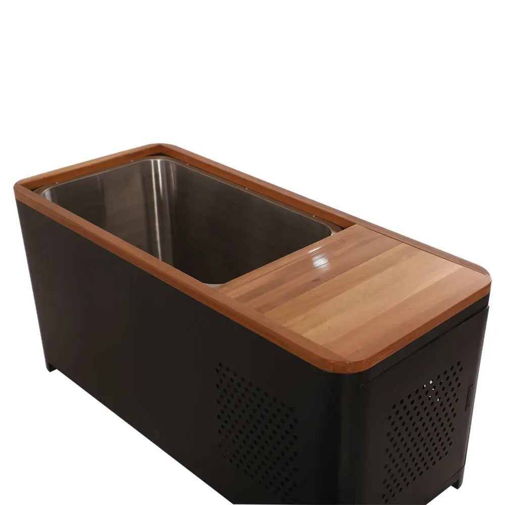 Black Modern Rectangular Cold Plunge
