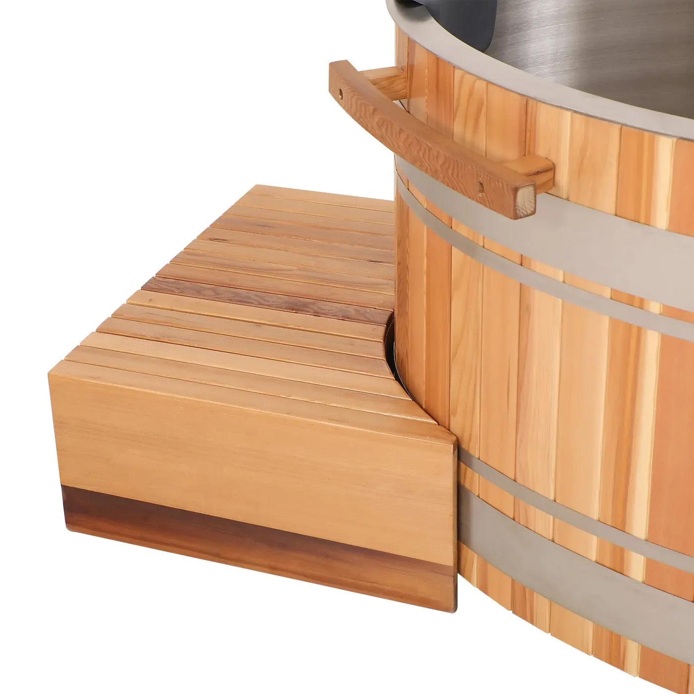 Premium Helius Red Cedar Oval Ice Bath Tub – Cold Plunge Spa Barrel