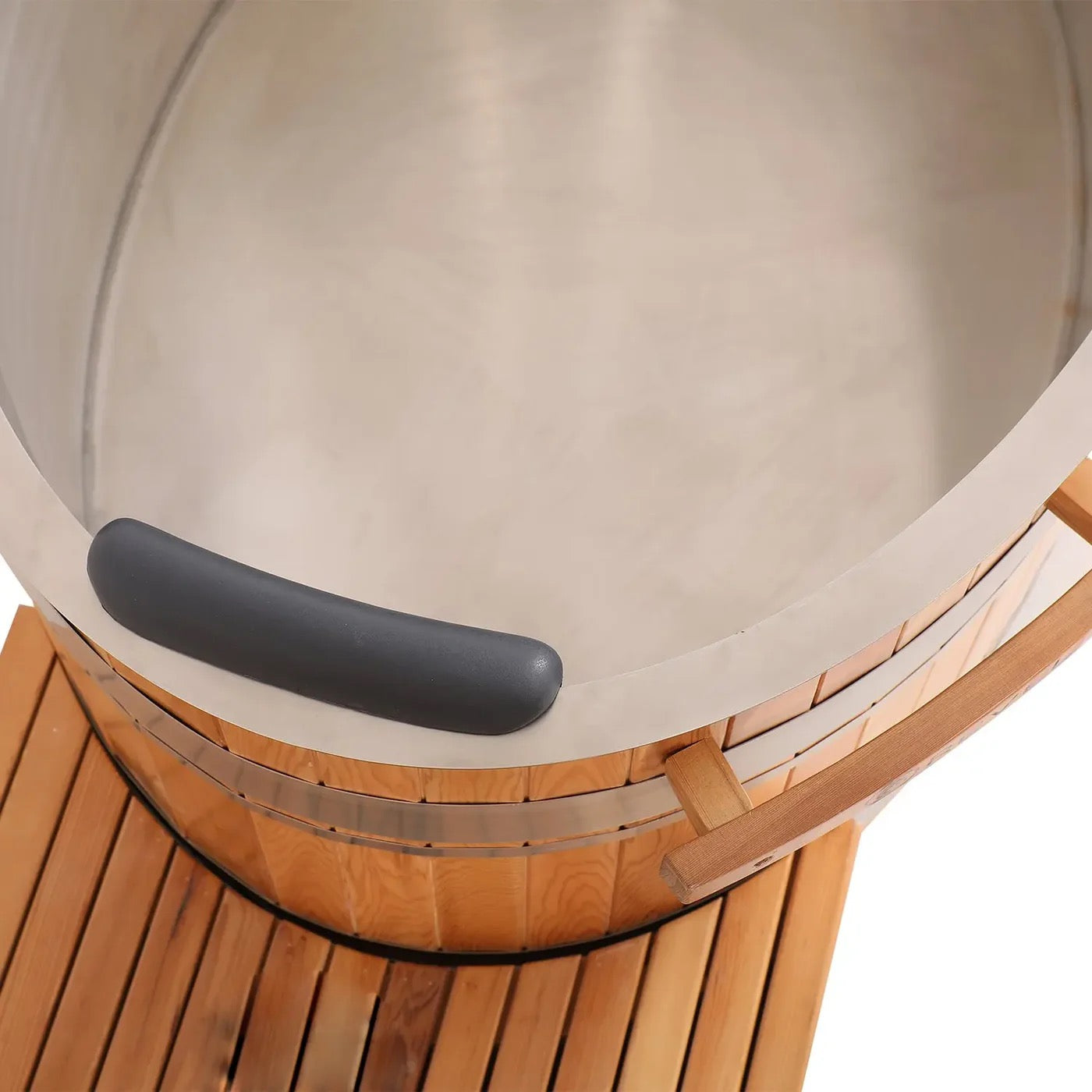 Premium Helius Red Cedar Oval Ice Bath Tub – Cold Plunge Spa Barrel