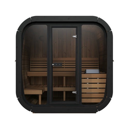 SaunaLife Model CL5G: Cube Luxury Series Outdoor Home Sauna Kit, Up to 4 Persons