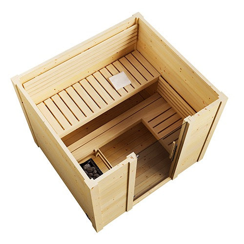 SaunaLife Model G2: Garden Series Outdoor Home Sauna Kit, Up to 4 Persons