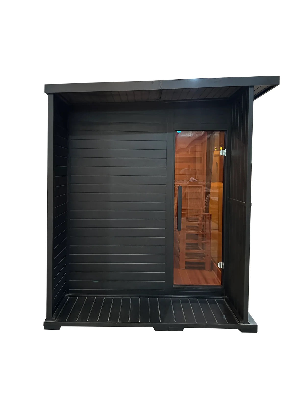 4-6 Person Luxury High-End Black Square Outdoor Sauna (luxury outdoor sauna)