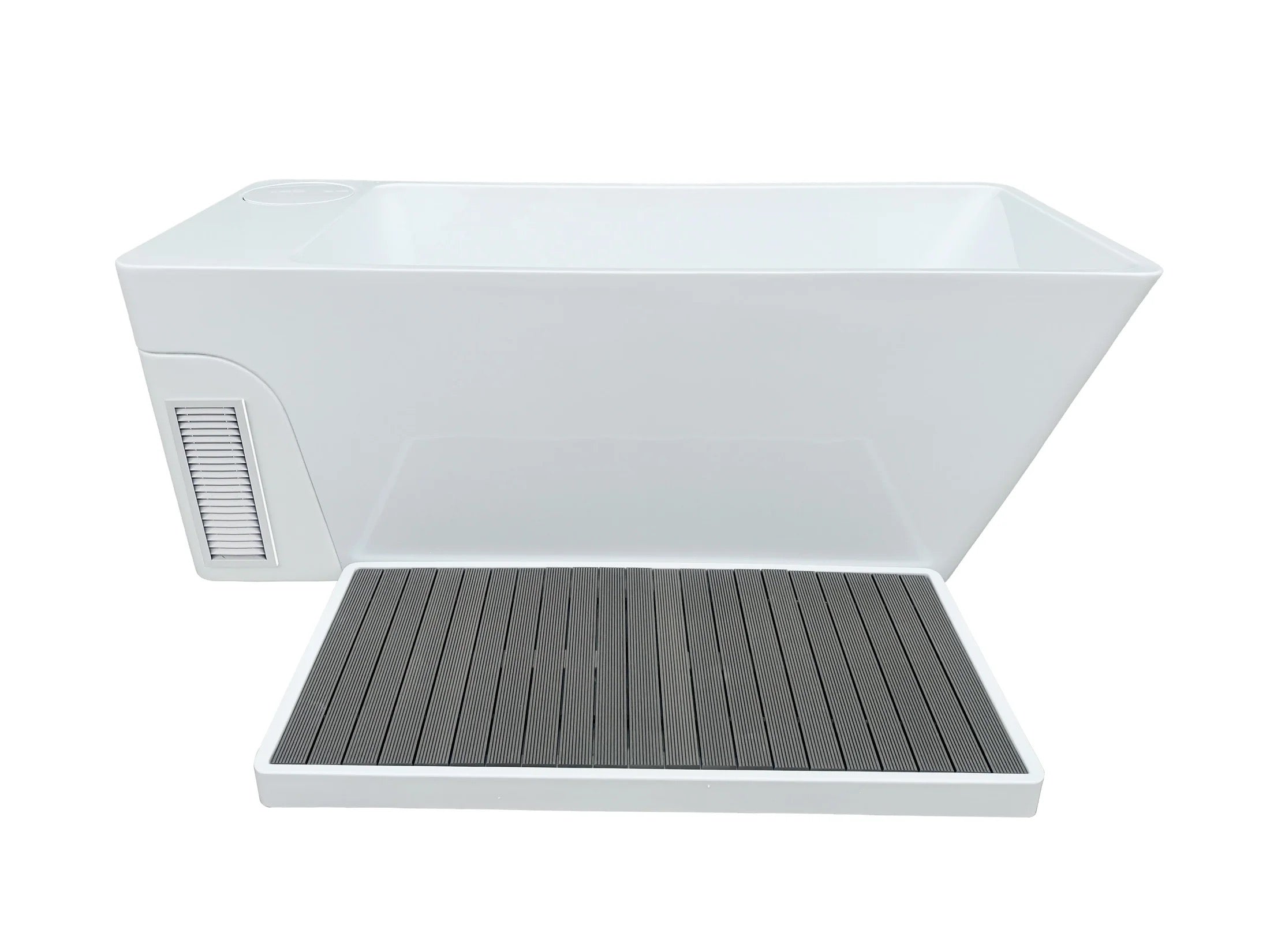 Acrylic Ice Bath Tub with Built-In Ice Machine – All-in-One Cold Plunge Spa System for Athlete Recovery, Hydrotherapy, Home Gym, Modern Sleek, Cooling Design