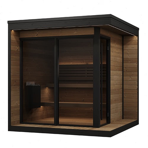 SaunaLife Model GL6; Luxury Series Outdoor Home Traditional Sauna, Up to 6 Persons