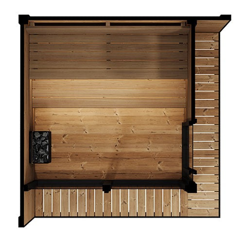 SaunaLife Model GL6; Luxury Series Outdoor Home Traditional Sauna, Up to 6 Persons