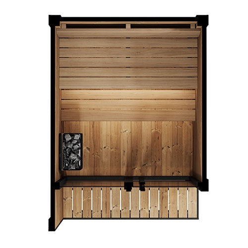 SaunaLife Model GL4; Luxury Series Outdoor Home Traditional Sauna, Up to 4 Persons