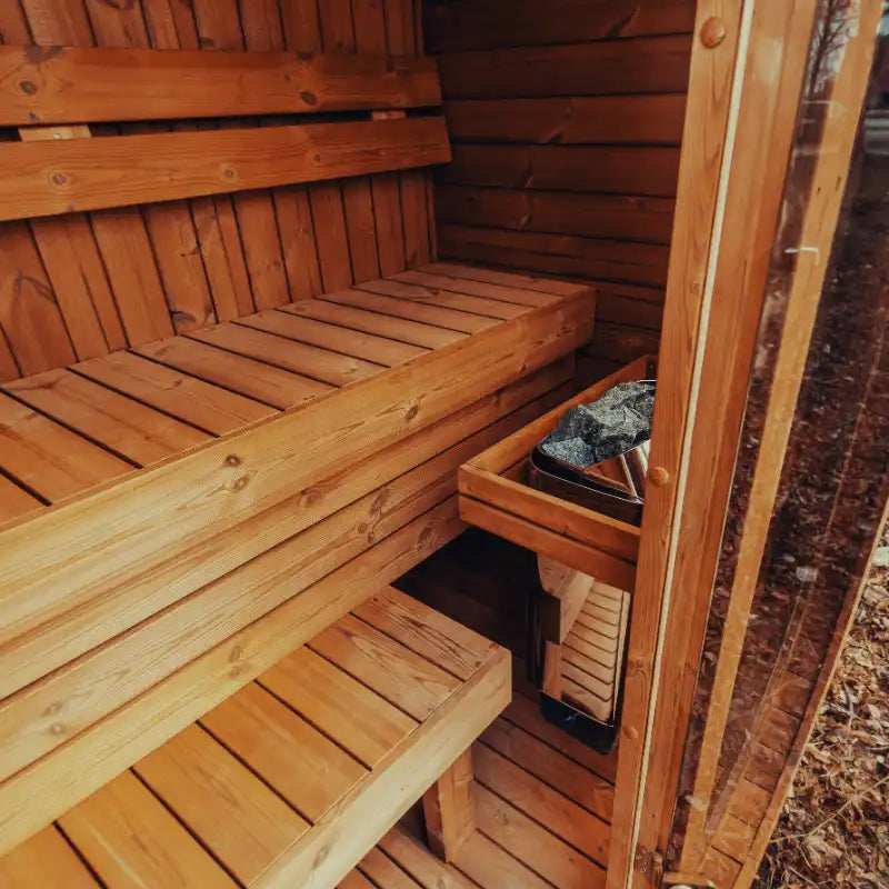 Mande MW12 ThermoWood® Outdoor Sauna: Up to 3 people | ThermoWood