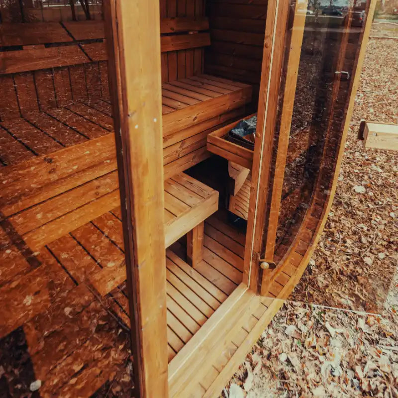 Mande MW12 ThermoWood® Outdoor Sauna: Up to 3 people | ThermoWood